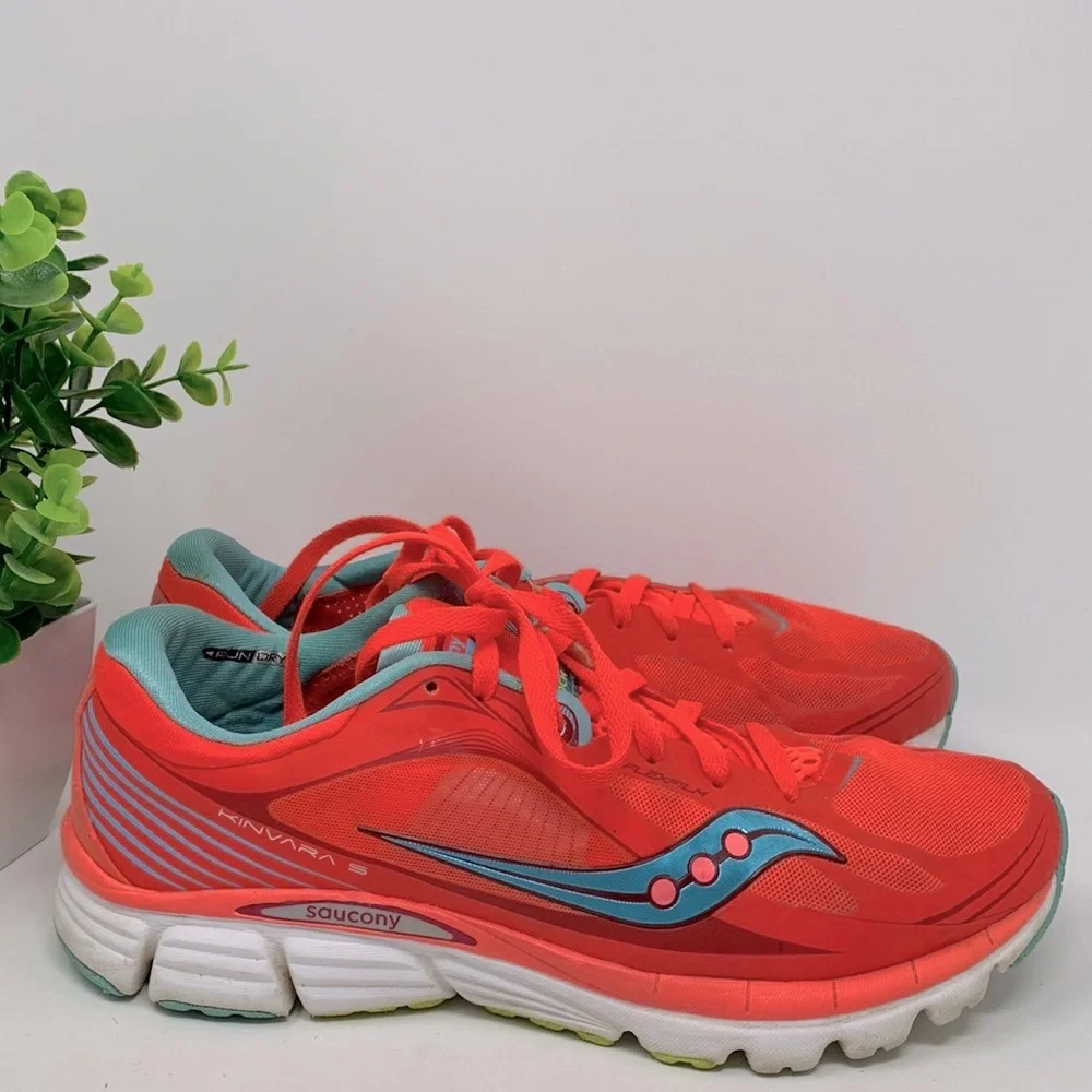 Saucony Kinvara 5 Coral Blue Womens Sneakers - Picture 1 of 10
